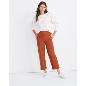 Madewell Slim Emmet Wide Leg Crop Pants Size 24 Warm Nutmeg Minimal Neutral